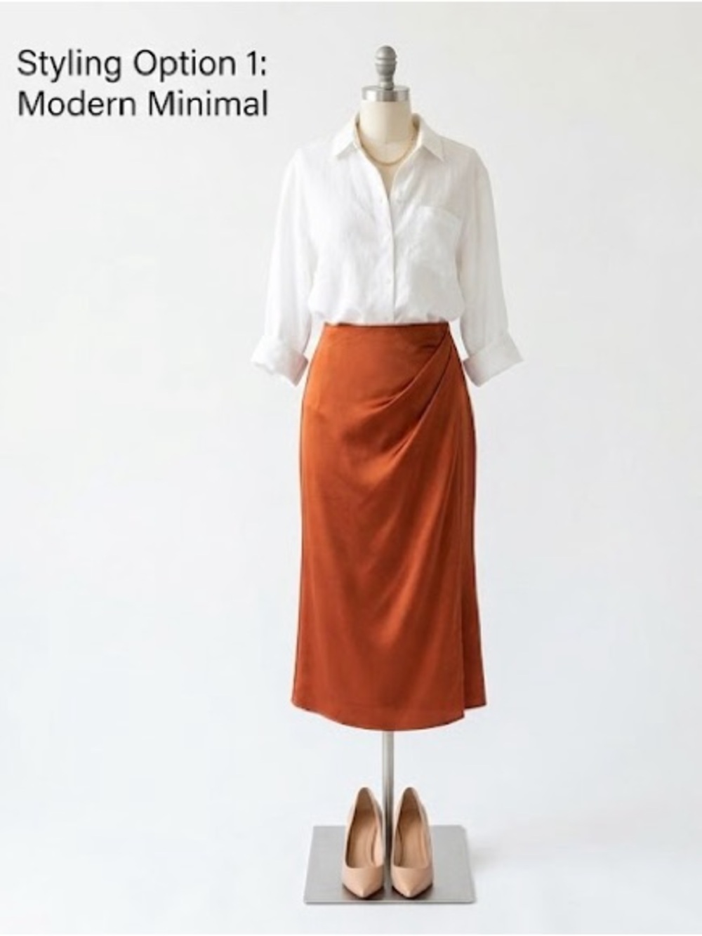 J. Crew Orange Draped Mini Skirt